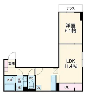 D-paina港南【1階】の間取り