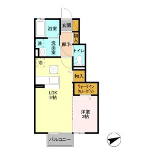 ソレアード B【1階】の間取り