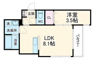 クレリス浦和【2階】の間取り