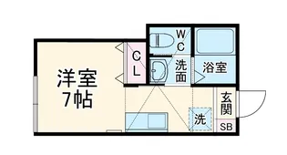 ラフィネ追浜【201号室】の間取り