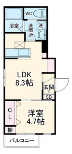 コンフェスト江の島【1階】の間取り