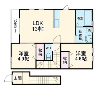 リーブルファイン東五城【2階】の間取り