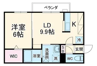 Casa in Collina【104号室】の間取り