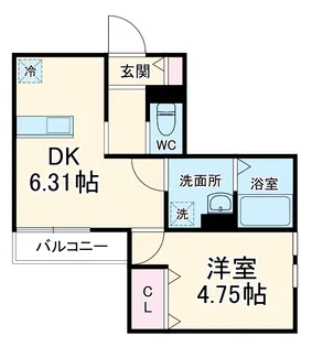 スカイブルー幸手【2階】の間取り