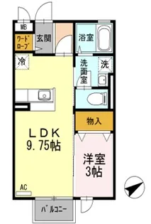 スリーエイト扇【205号室】の間取り