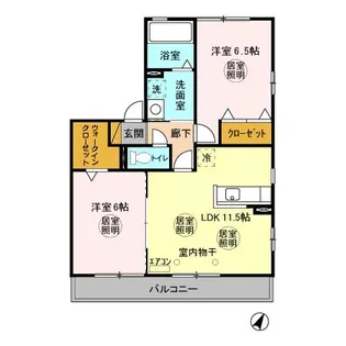 リビングタウンみずきC【2階】の間取り