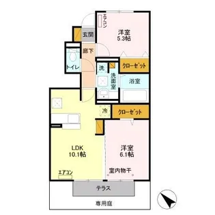 ガーネット Ⅰ【1階】の間取り