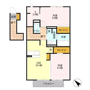 ガーネット Ⅰ【202号室】の間取り