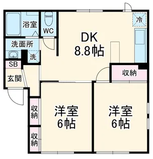 レジデンスくすのき台【201号室】の間取り