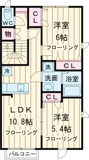 シエルB棟【202号室】の間取り