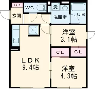 D’s VARIE練馬レジデンス 【404号室】の間取り