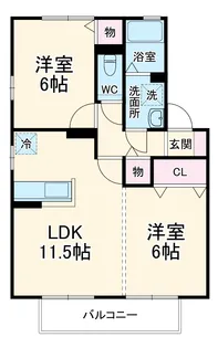 アクジス向町 ABC【B201号室】の間取り