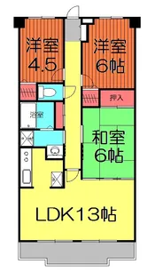 エレガンス春日部【4階】の間取り