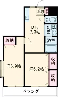 第2成城島田マンション【308号室】の間取り