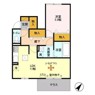 プラシデス A棟【1階】の間取り