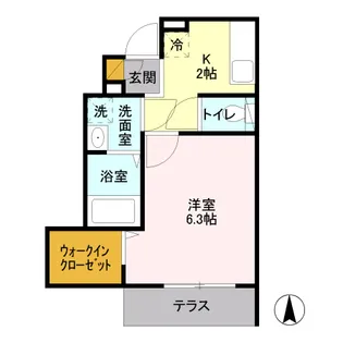 アレス グリュック【1階】の間取り