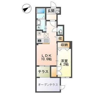 バリーズ弐番館【1階】の間取り