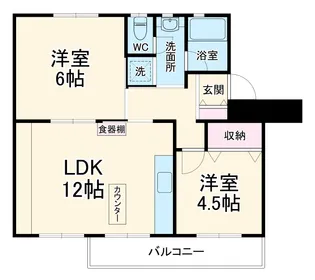 寺尾台団地18号棟【1階】の間取り