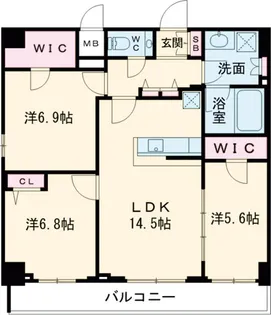 ALIVIS一之江【10階】の間取り