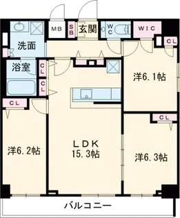 ALIVIS一之江【7階】の間取り