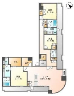 千種タワーヒルズ【21階】の間取り