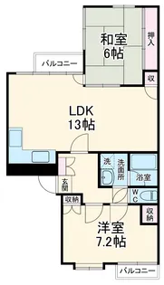 ロイヤル北安東【402号室】の間取り
