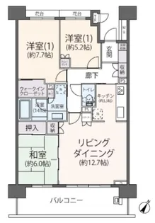 開成庭園の杜パレットガーデン四番館【11階】の間取り
