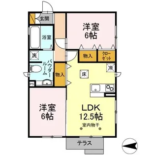 メゾン小倉【1階】の間取り