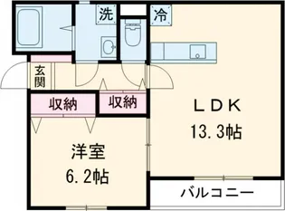 リベラルコート【1階】の間取り