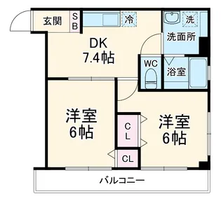 マイプレイス【302号室】の間取り