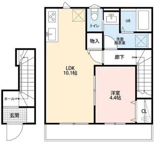 リーブルファイン東千葉【202号室】の間取り