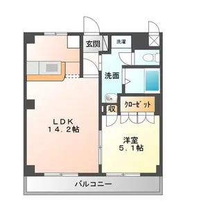 セレーヌ泉【206号室】の間取り