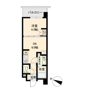 オープンブルーム二子【0511号室】の間取り