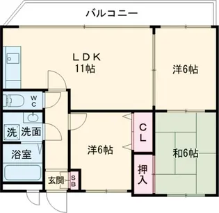 グランデール21【3階】の間取り