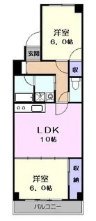 サングランメール【7A号室】の間取り