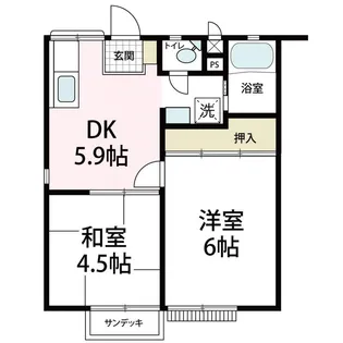 若葉ハイツ【2階】の間取り