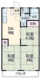サンハイツ伊勢【301号室】の間取り
