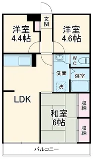 ユーコート南与野【103号室】の間取り