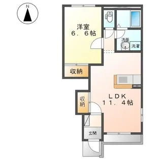 レーヴンレンテA 【1階】の間取り