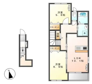 アイリス【2階】の間取り