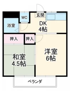 シャトレ城南B【102号室】の間取り