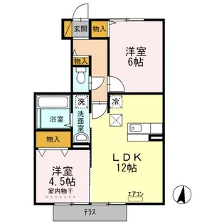 プロシード青葉台A【1階】の間取り