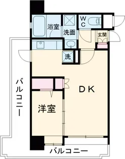 アクタス天神セントラルタワー【9階】の間取り