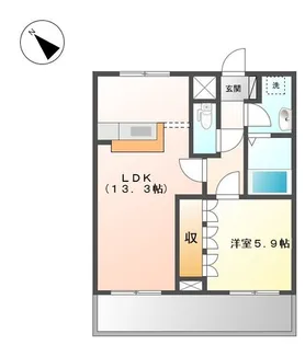 ピアリーハイム【2階】の間取り