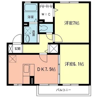 ローズコート開成C【2階】の間取り