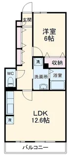 アンプルール リーブル ソレアードⅡ【1階】の間取り