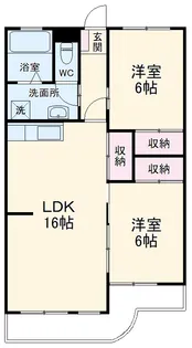 エスポワール南ヶ丘【4B号室】の間取り