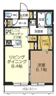 シュガーヒル【203号室】の間取り