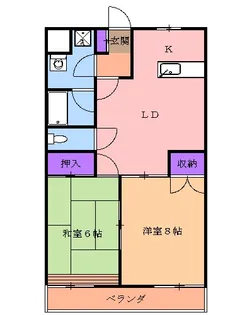 グリーンハイツ三澤パート6【A303号室】の間取り