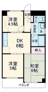 カルム越谷【1階】の間取り